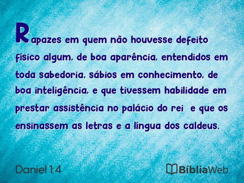 Daniel 1:4 em imagem para compartilhar