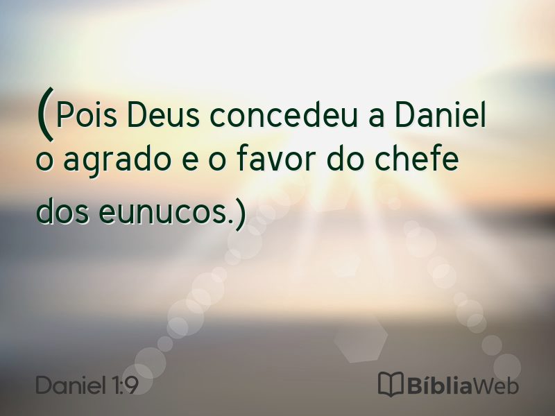 Daniel 1:9 em imagem para compartilhar