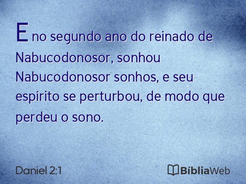 Daniel 2:1 em imagem para compartilhar