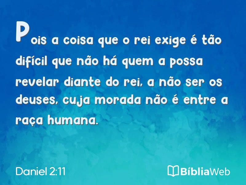 Daniel 2:11 em imagem para compartilhar