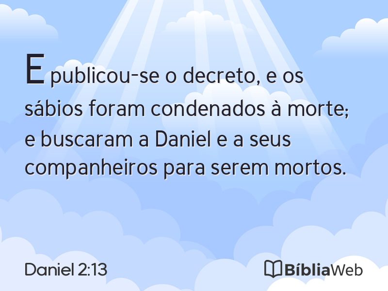 Daniel 2:13 em imagem para compartilhar