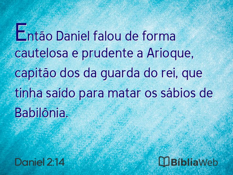 Daniel 2:14 em imagem para compartilhar