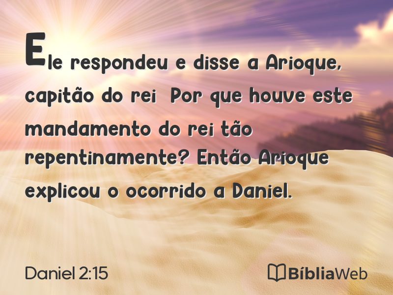 Daniel 2:15 em imagem para compartilhar