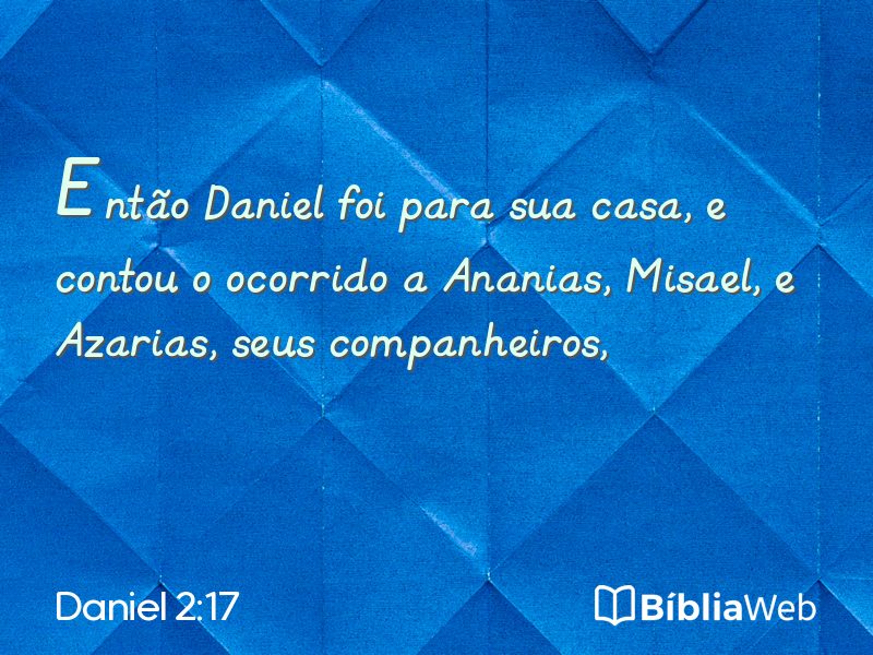 Daniel 2:17 em imagem para compartilhar