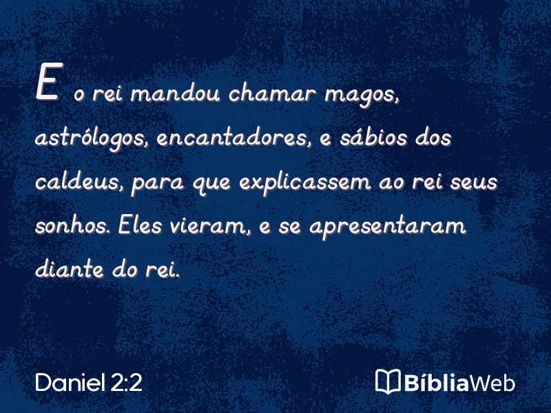 Daniel 2:2 em imagem para compartilhar