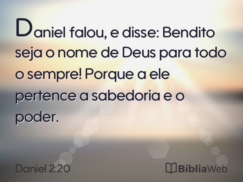 Daniel 2:20 em imagem para compartilhar