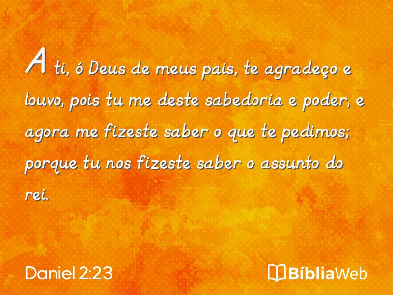 Daniel 2:23 em imagem para compartilhar