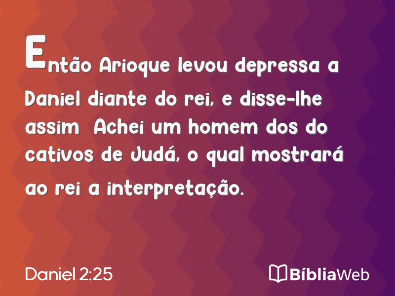 Daniel 2:25 em imagem para compartilhar