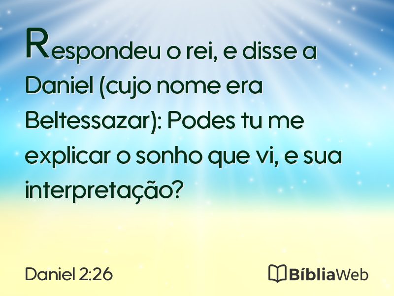 Daniel 2:26 em imagem para compartilhar