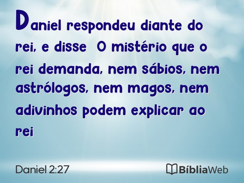 Daniel 2:27 em imagem para compartilhar