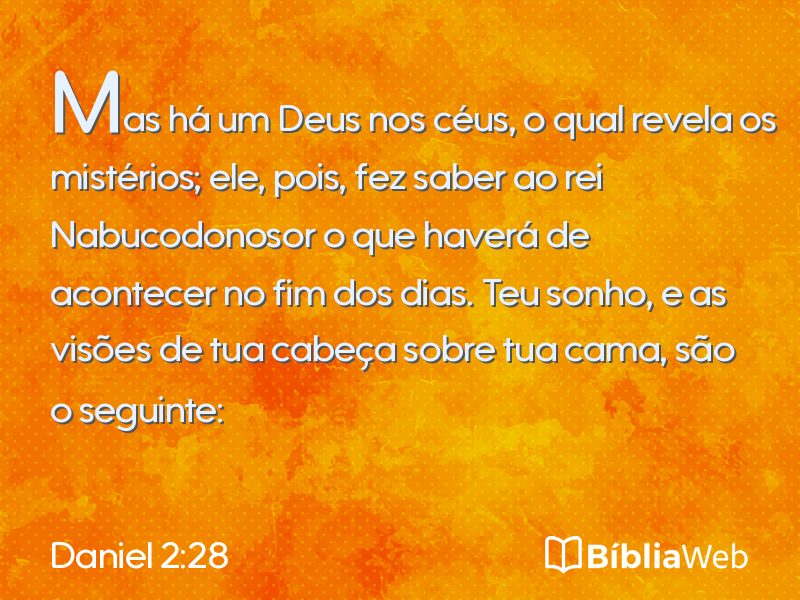 Daniel 2:28 em imagem para compartilhar