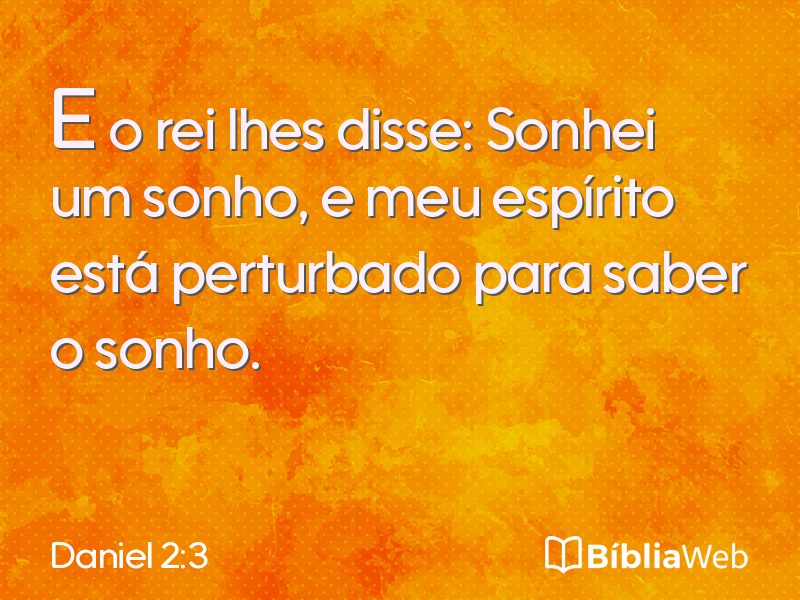 Daniel 2:3 em imagem para compartilhar