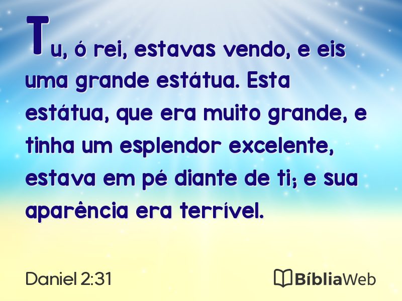 Daniel 2:31 em imagem para compartilhar
