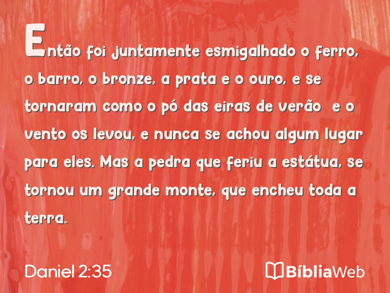 Daniel 2:35 em imagem para compartilhar