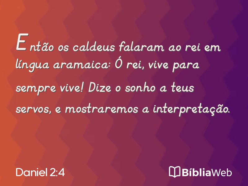 Daniel 2:4 em imagem para compartilhar