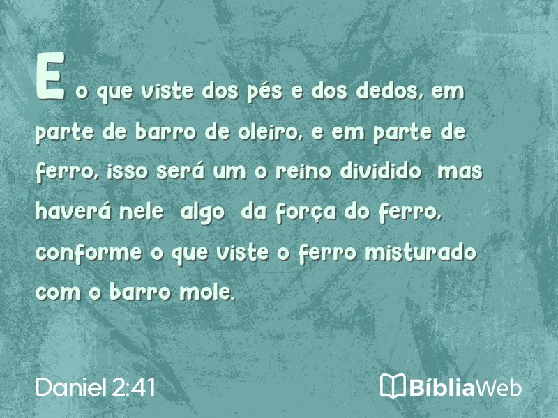 Daniel 2:41 em imagem para compartilhar