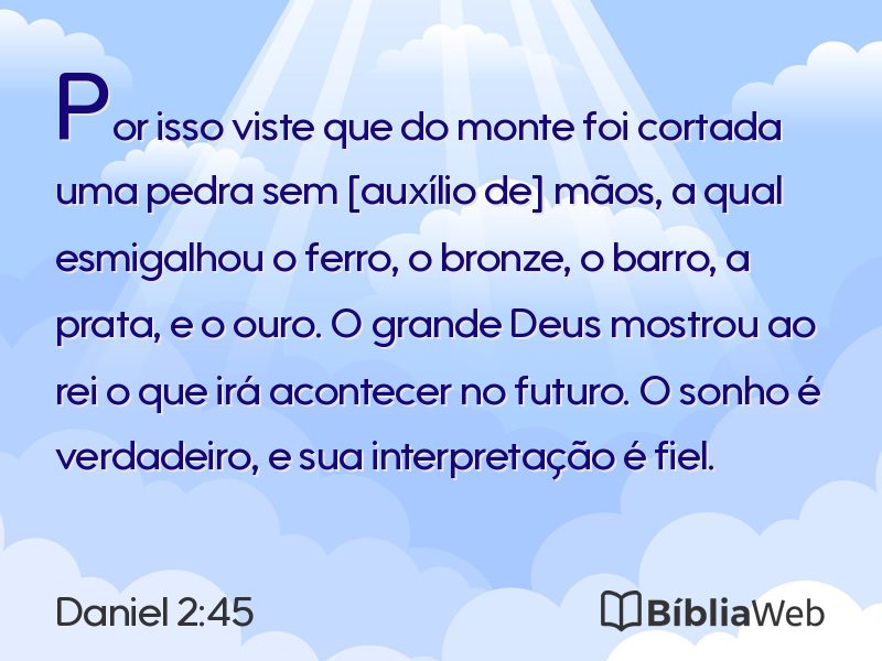 Daniel 2:45 em imagem para compartilhar