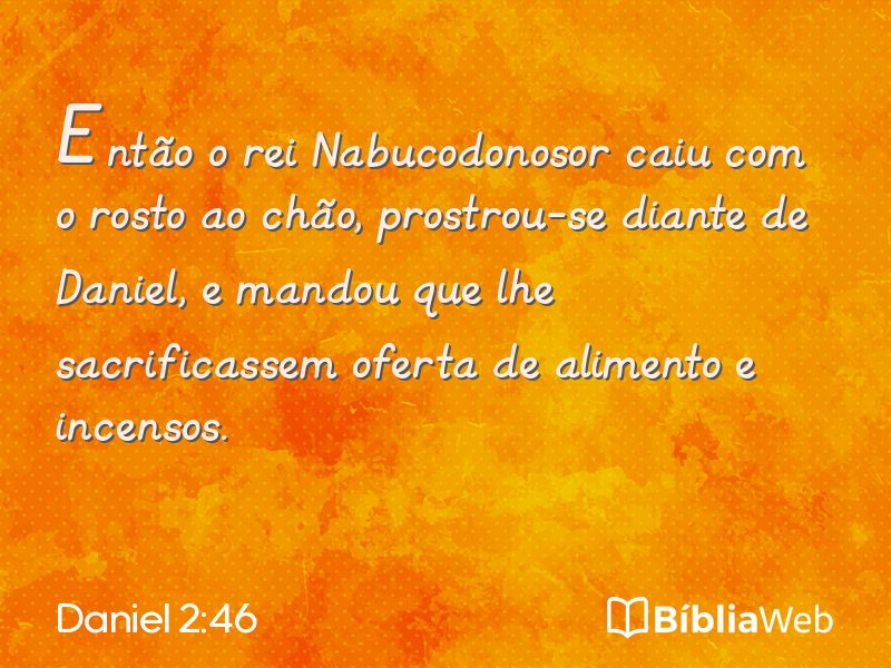 Daniel 2:46 em imagem para compartilhar