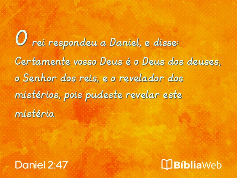 Daniel 2:47 em imagem para compartilhar
