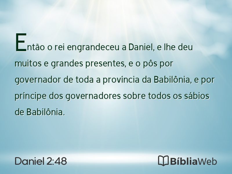 Daniel 2:48 em imagem para compartilhar