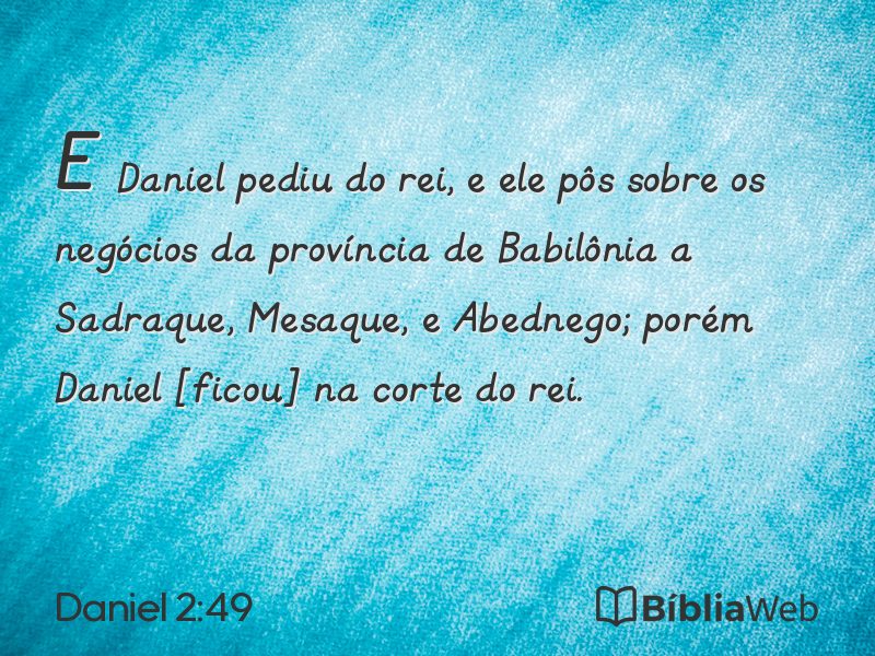 Daniel 2:49 em imagem para compartilhar