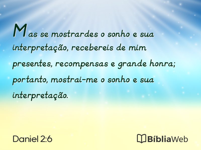 Daniel 2:6 em imagem para compartilhar