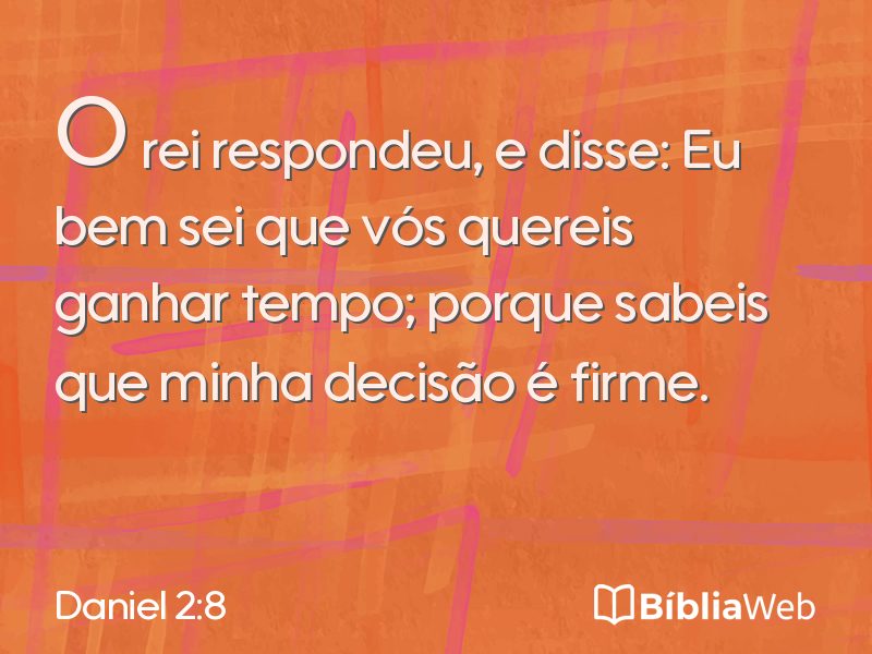 Daniel 2:8 em imagem para compartilhar