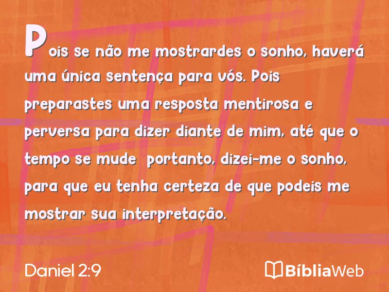 Daniel 2:9 em imagem para compartilhar