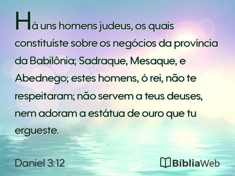Daniel 3:12 em imagem para compartilhar