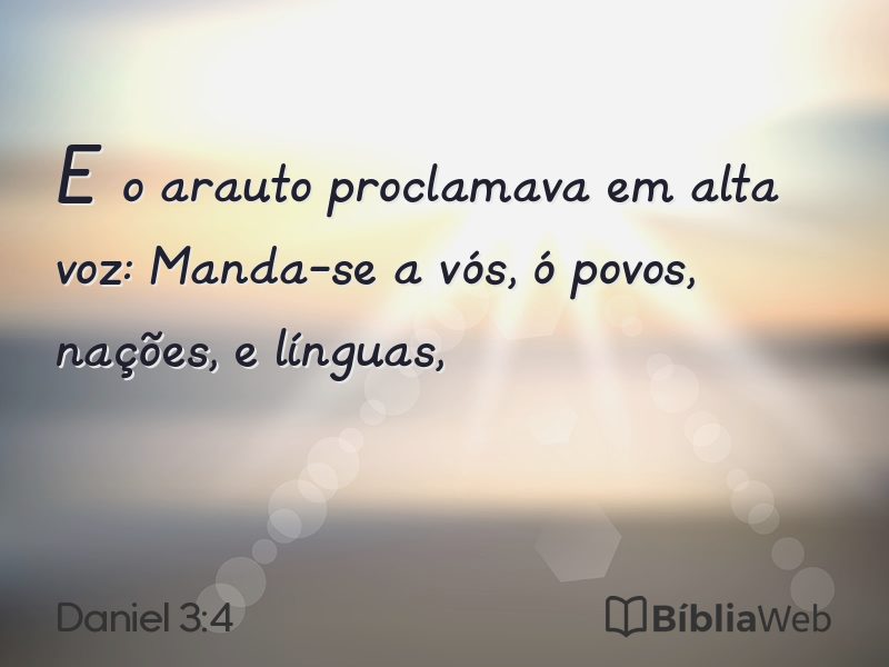 Daniel 3:4 em imagem para compartilhar