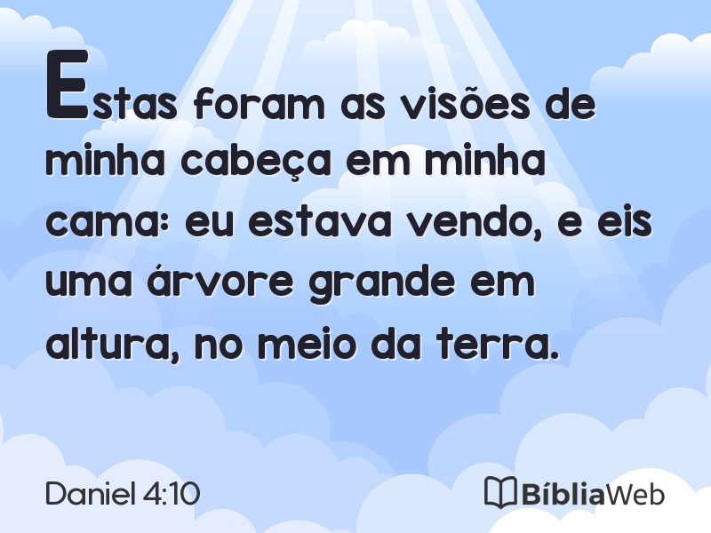 Daniel 4:10 em imagem para compartilhar