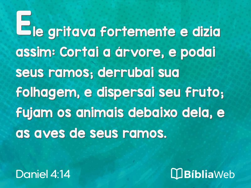 Daniel 4:14 em imagem para compartilhar
