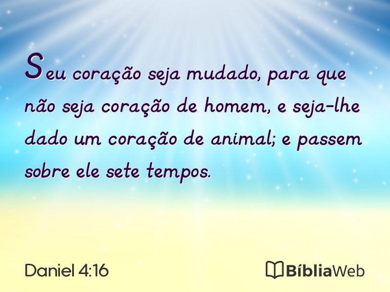 Daniel 4:16 em imagem para compartilhar