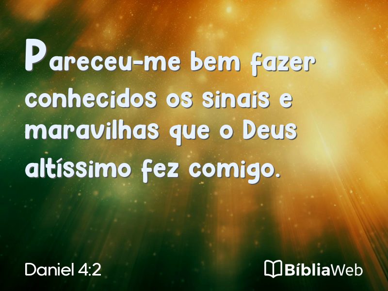 Daniel 4:2 em imagem para compartilhar