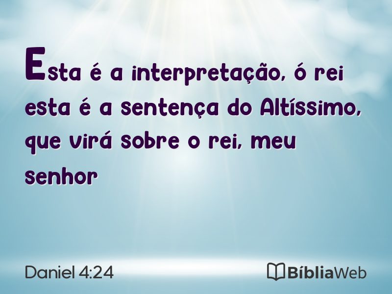 Daniel 4:24 em imagem para compartilhar
