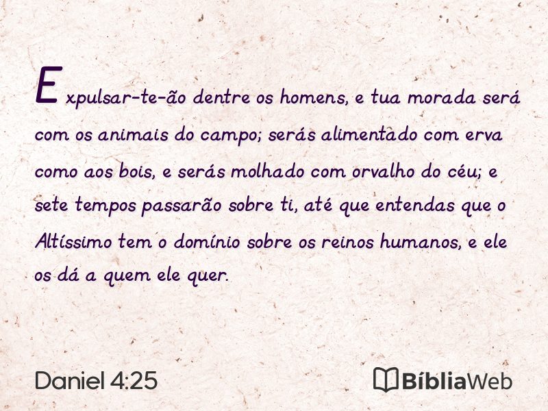 Daniel 4:25 em imagem para compartilhar