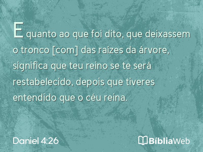 Daniel 4:26 em imagem para compartilhar