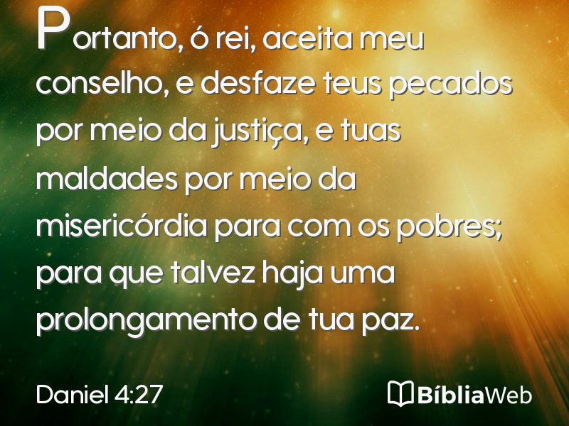Daniel 4:27 em imagem para compartilhar