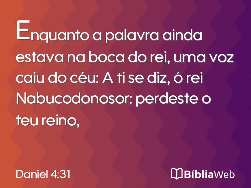 Daniel 4:31 em imagem para compartilhar