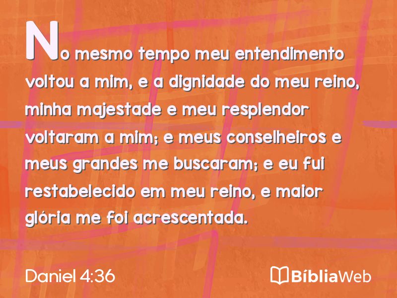 Daniel 4:36 em imagem para compartilhar
