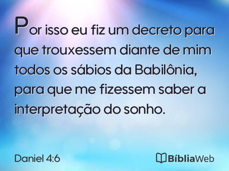 Daniel 4:6 em imagem para compartilhar