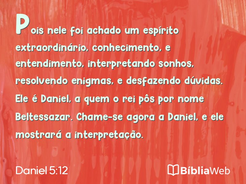 Daniel 5:12 em imagem para compartilhar