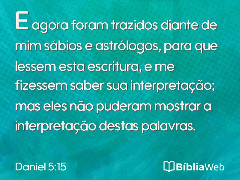 Daniel 5:15 em imagem para compartilhar