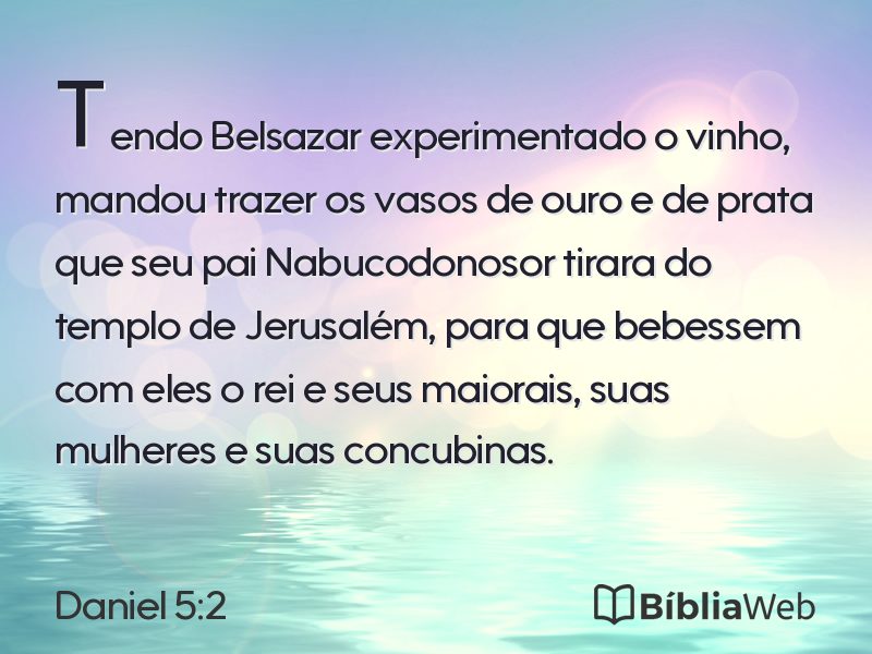 Daniel 5:2 em imagem para compartilhar