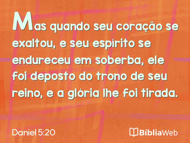 Daniel 5:20 em imagem para compartilhar