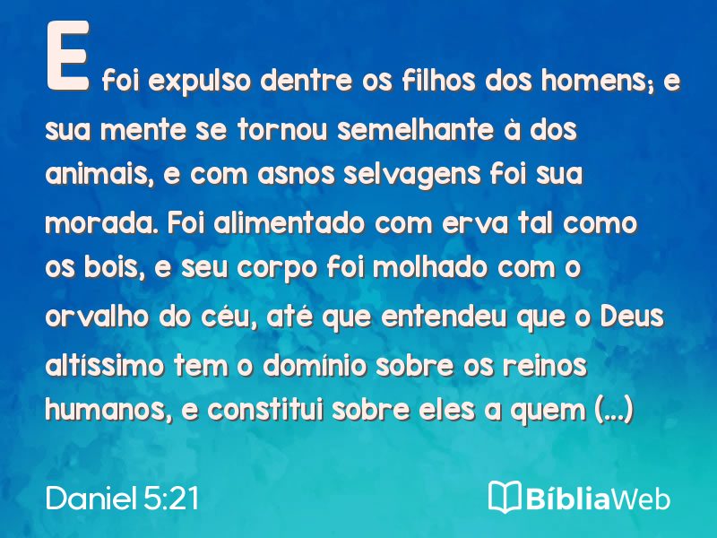 Daniel 5:21 em imagem para compartilhar
