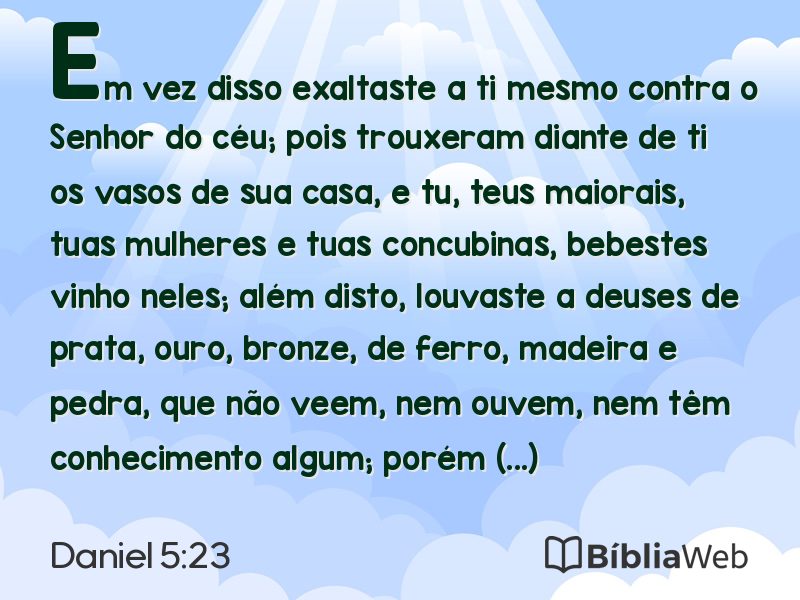 Daniel 5:23 em imagem para compartilhar