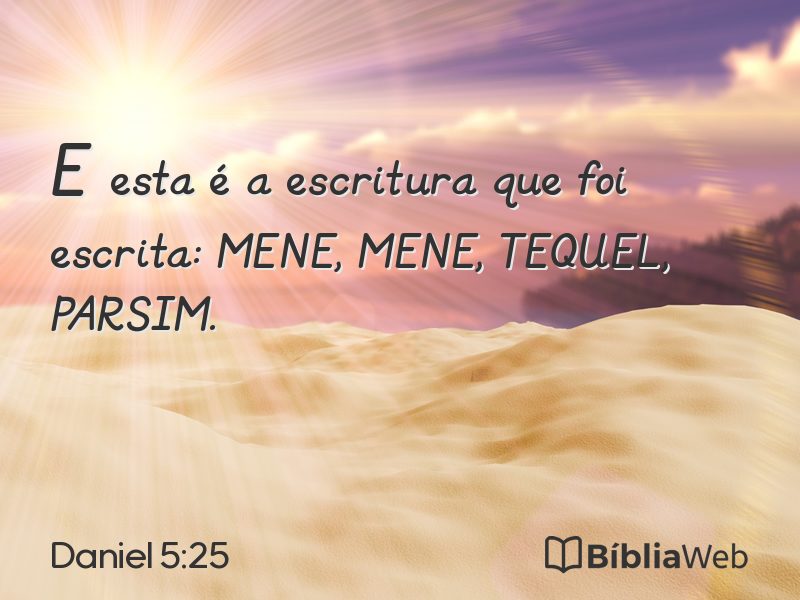 Daniel 5:25 em imagem para compartilhar