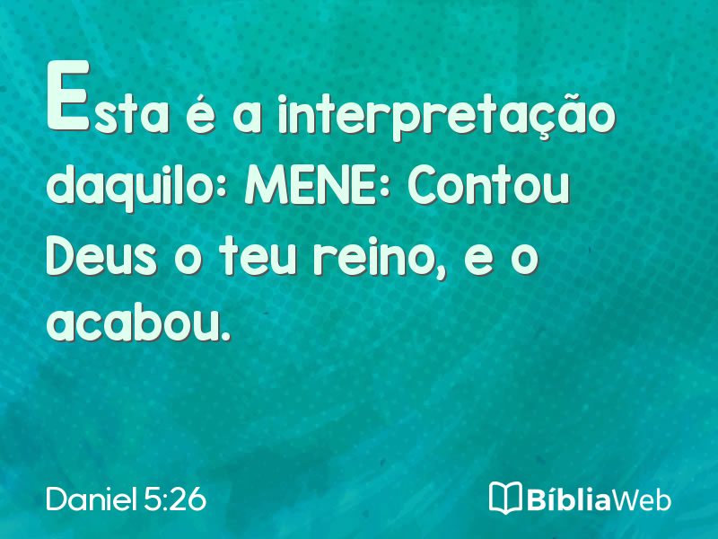 Daniel 5:26 em imagem para compartilhar