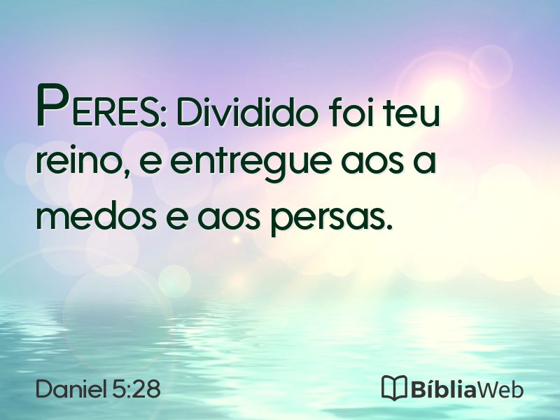 Daniel 5:28 em imagem para compartilhar